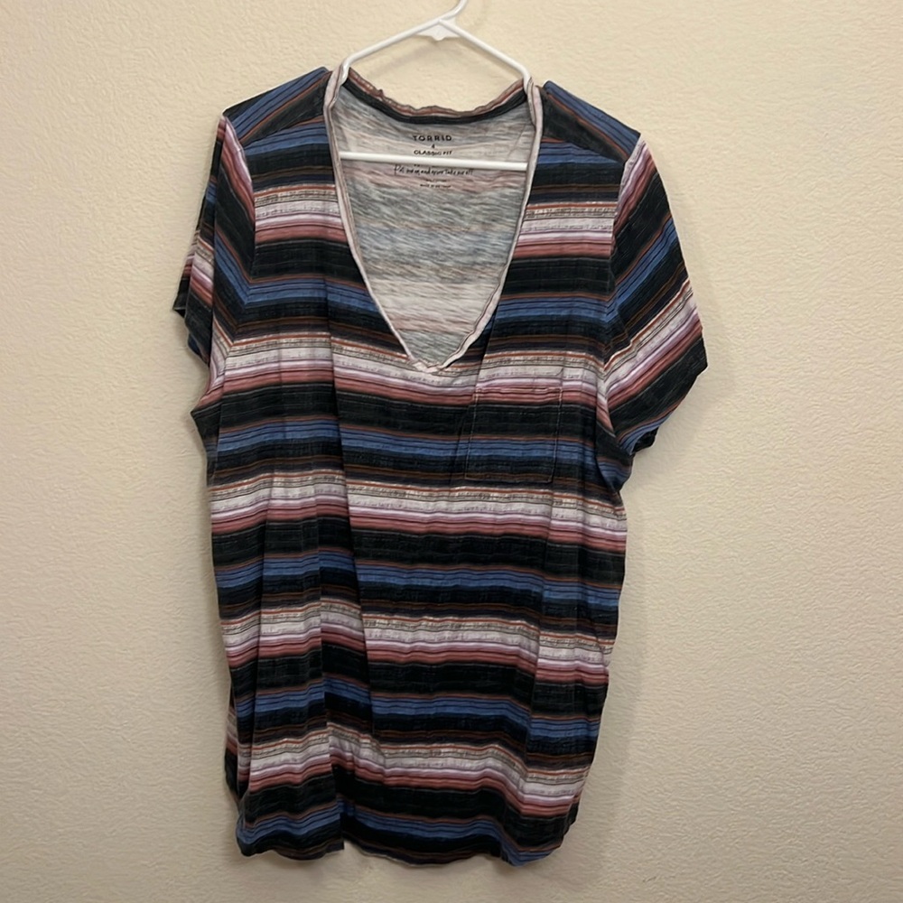 Torrid classic fit v neck pocket tee